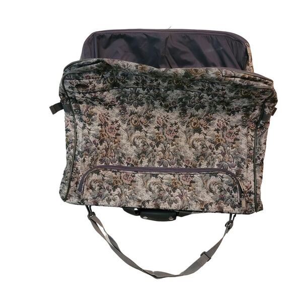 Vintage 1970s PIERRE CARDIN Tapestry Garment Suit Bag Luggage Carry On RARE Zip - Picture 3 of 13